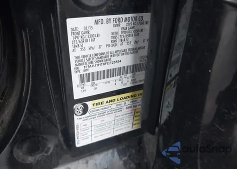 2015 Ford Expedition Xlt z USA, uszkodzony, nr VIN 1FMJU1HT8FEF25554